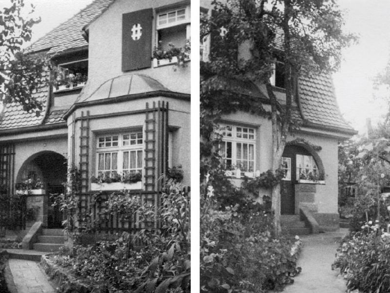 Zeitgenössiche Aufnahmen erster Häuser in der Heimgartenstraße